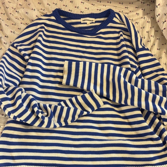 Sonderhaus Sweaters - SÖNDERHAUS I Can’t Believe It’s Not Vintage Blue and White Striped Sweater